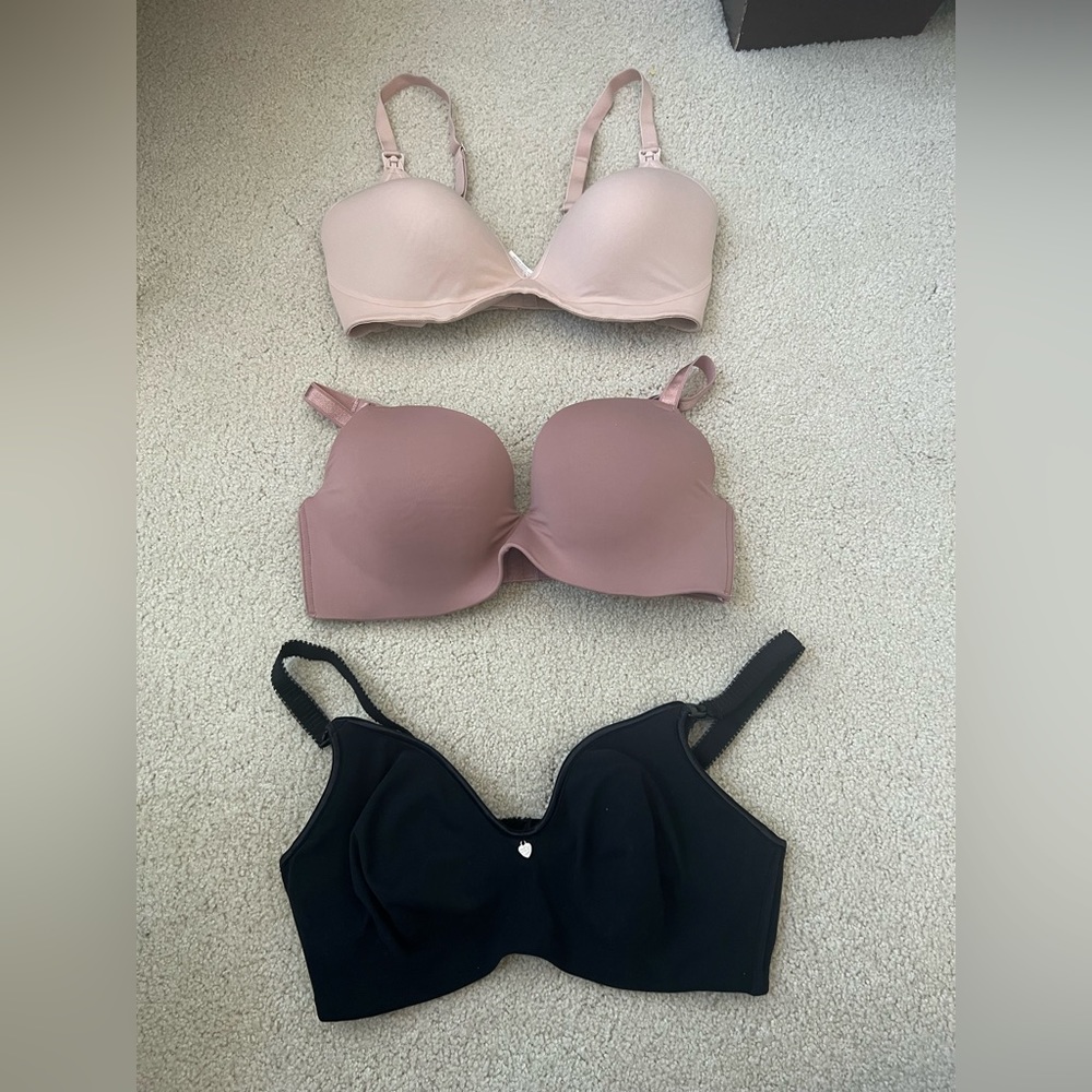 3 nursing bras (36dd and 36d)